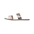 thumbnail image 3 of Womens Steve Madden Rage Double Strap Slide Sandals, Natural Snake, 3 of 5