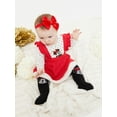 thumbnail image 6 of Disney Minnie Mouse Baby Girl Top, Pinafore and Tights Outfit Set, 3-Piece, Sizes 0/3-24 Months, 6 of 14