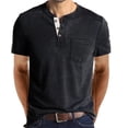 thumbnail image 1 of Mefallenssiah Men'S Short Sleeve Men Short-Sleeve Beefy Muscle Basic Solid Pure Color Blouse Tee Shirt top Dark Gray, 1 of 3