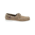 thumbnail image 3 of Sebago Mens Docksides Canvas Boat Shoes in Dark Taupe, 3 of 5