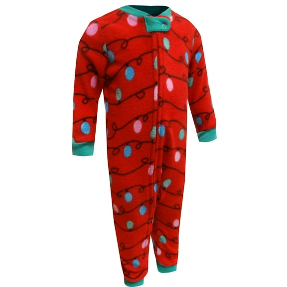 MJC Boys Christmas Holiday Lights Infant Blanket Sleeper Pajama