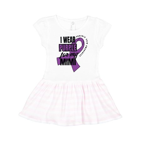

Inktastic Chronic Pain I Wear Purple For My Mimi Gift Toddler Girl Dress
