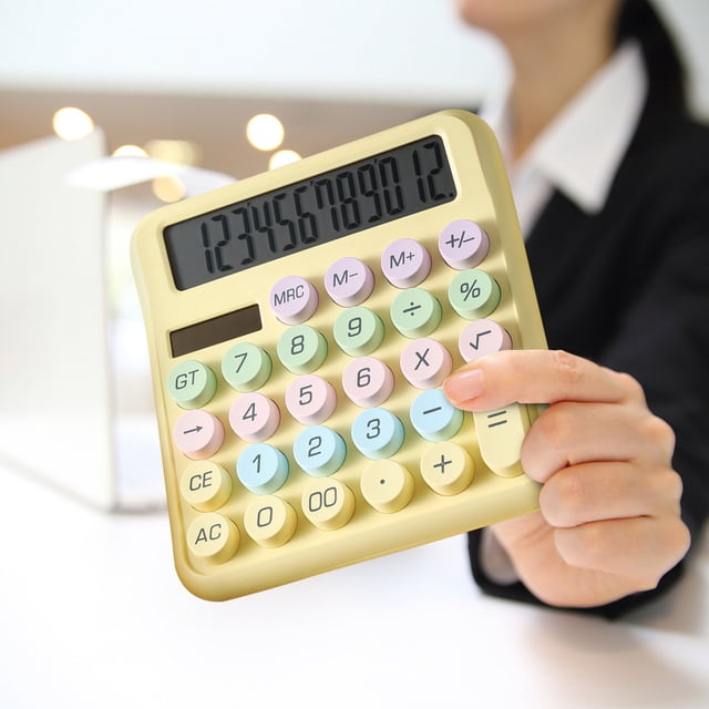 Solar Powered Calculator with High Color 12 Bit Mechanical Key Scientific Computer