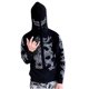thumbnail image 1 of Mujeres moda casual suelta manga larga tops rhinestone zip blusa sudaderas con capucha Pompotops  FGAJ16929, 1 of 8