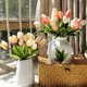 thumbnail image 4 of Ramo de tulipanes artificiales de plástico Yirtree de 32 cm para bodas, 4 of 8