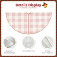 thumbnail image 3 of Bingfone Christmas Tree Skirt Mat Christmas Decoration Interior 48" -Pink Checkboard, 3 of 6
