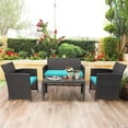 thumbnail image 5 of Pemberly Row 8 Pieces Rattan Patio Furniture Set with Cushion in Turquoise/Brown, 5 of 10
