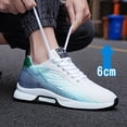 thumbnail image 6 of Mens Shoes,Elevator Casual Sneakers Lightweight Breathable Mesh Trainers Lace Up Sports Footwear With Hidden Lift Heel Height Increase,Shoes for Men,White,10.5, 6 of 9
