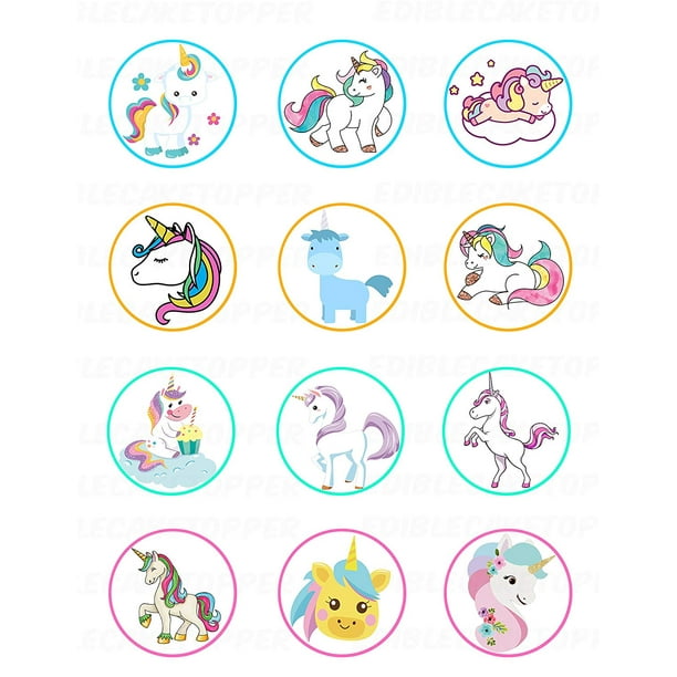 unicorn my little pony edible cupcake toppers 12 images walmart com