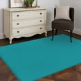 thumbnail image 4 of Teal Area Rugs 3x5 for Living Room, Farmhouse Solid Turquoise Color Modern Art Non Slip Washable Rug Runner, Low Pile Indoor Floor Carpet Mat Bathroom Rugs for Bedroom, Kids Room, 4 of 9