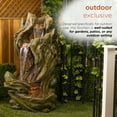 thumbnail image 4 of Alpine Corporation 61"H 3-Tier Log Fountain with Warm White LED Lights, 4 of 12