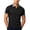 Black, variant on Rrxhxhs Golf Shirts for Men Geometric Trim Collared Quarter Zip Short Sleeve Breathable Casual Tops,L