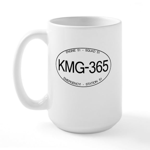CafePress - KMG 365 Squad 51 Emergency Large Mug - 15 oz Ceramic Large White Novelty Mug