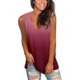 thumbnail image 2 of Womens Tank Tops V Neck T Shirts Sleeveless Tops Floral Side Split Tanks, 2 of 5