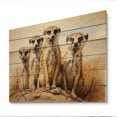 thumbnail image 2 of Designart "Meerkat Gathering in Africa I" Animals Print on Natural Pine Wood, 2 of 5
