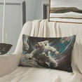 thumbnail image 5 of Picia Astronaut Polar Bear Roar Pattern Plush Pillow Case – Soft and Cozy Cushion Cover, Hypoallergenic Throw Pillow Case for Home Decor-16"x24", 5 of 6