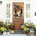 thumbnail image 6 of Fall Wreath for Front Door, 16 inch Door Wreath Truck Door Wreath, Autumn Harvest Porch Decor, Thanksgiving Farmhouse Decoration Indoor Outdoor Wreath with Ribbon Bow, 6 of 9