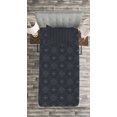 thumbnail image 3 of Ambesonne Moroccan Quilted Bedspread Set 2 Pcs, Geometric Star Royal, Twin Size, Black Cream Blue, 3 of 3