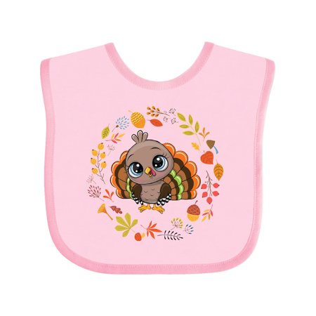 

Inktastic Thanksgiving Turkey Wreath Gift Baby Boy or Baby Girl Bib