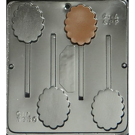 

3330 Plain Oval Scalloped Lollipop Chocolate Candy Mold