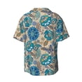 thumbnail image 6 of Lafuoo Vintage Floral Butterflies Pattern Men's Cuban Collar Short Sleeve Shirt, Button-Down Resort Beach Pocket Shirt-XX-Large, 6 of 7