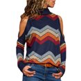 thumbnail image 1 of Aunavey Women Long Sleeve Cold Shoulder Blouse Casual Pullover Sweatshirt Top, 1 of 3