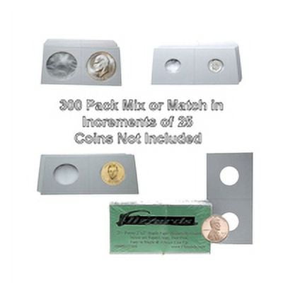 300 Assorted Cardboard/Mylar 2x2 Coin Holder Flips by Guardhouse