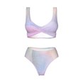 thumbnail image 4 of Daiia Rainbow Women's Bikini Set Two Piece Swimsuit High Waisted Bikini Adjustable Straps Bikini Perfect for Beach, Pool, and Summer Vacation-, 4 of 9