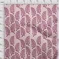 thumbnail image 3 of oneOone Cotton Silk Dark Magenta Fabric Leaves Block Quilting Supplies Print Sewing Fabric By The Yard 42 Inch Wide, 3 of 4