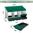 thumbnail image 2 of 3-Hole Green Metal Chicken Nesting Box – Removable Tray, Roll-Away Egg Collection, Weatherproof Galvanized Steel, Easy Assembly & Cleaning, Hen Roosting Perch – Backyard Poultry Coop, Farm, 2 of 8
