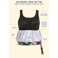 thumbnail image 4 of Swimsuits For All Women's Plus Size Scoop Neck Relaxed Fit Side Tie Blouson Tankini Top, 4 of 4