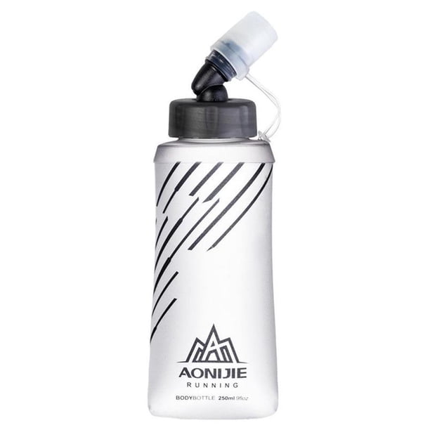 Advancent TPU Soft Flask Running Botellas de agua plegables para senderismo 420ml Grey Ciclismo 250ML Gris