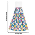 thumbnail image 6 of Yayeee Kitchen Hanging Hand Towels Set of 2 with Loop Bathroom Absorbent Tie Towel, Blue Checkered Daisy, 6 of 7