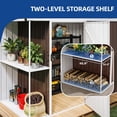 thumbnail image 4 of Uforic 8x4 FT Oversized Steel Storage Shed with Ventilation, Lockable Doors, and Sloped Roof for Outdoor, Brown, 4 of 10
