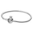 thumbnail image 2 of PANDORA Moments Crown O & Snake Chain Bracelet - Size: 20, 2 of 4