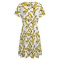 thumbnail image 5 of Teacher Pencils Dress Fashion Beach Short Sleeve Dresses Female Party Printed Sundress, 5 of 7