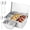 3 Slots, variant on Compartmental Stainless Steel Chilled Condiment Tray Garnish Tray with 3/4/5 Removable Compartment Chilled Condiment Dispenser with Lid Fruit Serving Container