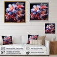 thumbnail image 4 of Designart "Nocturnal Harmony: Coral And Purple Irises" Irises Floater Framed Canvas Art Print, 4 of 5