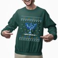 thumbnail image 2 of Christmas Sweatshirt, Happy Hanukkah Festive Menorah Sweatshirt, Unique Jewish Holiday Jumper, Cute Hanukkah Gift for Women and Men, 2 of 5