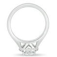 thumbnail image 6 of ESTE ORIGIN 2.00Ct Round Cut Moissanite Halo Solitaire Engagement Ring – Cathedral Setting in 14K White Gold for Women, 6 of 7