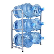 Ationgle 5 Gallon Water Cooler Jug Rack for 6 Bottles, 3-Tier Detachable Water Bottle Holder Heavy Duty Q235 Carbon Steel Water Jug Organizer with Floor Protection for Kitchen Office Home