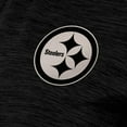 thumbnail image 2 of Women's Antigua  Heather Black Pittsburgh Steelers Layout V-Neck Polo, 2 of 2