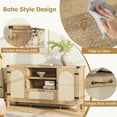 thumbnail image 6 of 59" Large Rattan Storage Cabinet with Drawers, Farmhouse Coffee Bar Cabinet for Living Room, Kitchen, Entryway, 6 of 7
