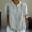 Gray, variant on Outfmvch Linen Tops for Women Womens 3/4 Sleeve Button Down Shirts Roll Up Short Sleeve T-shirt Womens Linen Tops V Neck Tops Outfits Collared Roll Up Beige L