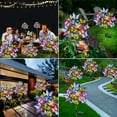 thumbnail image 5 of Qoosea Solar Garden Lights Outdoor Waterproof Decorative Flower New Upgraded 2 pack with 17 Butterfly Solar Lights for Garden Yard Outdoor Decor Pathway, Gifts for Mom, 5 of 9