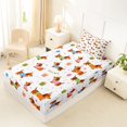 thumbnail image 5 of Manfei Party Dachshund Twin Sheets, Gift Balloon Bedding, White Brown, 3pcs, 1 Flat Sheet, 1 Fitted Sheet and 1 Pillowcase, 5 of 6