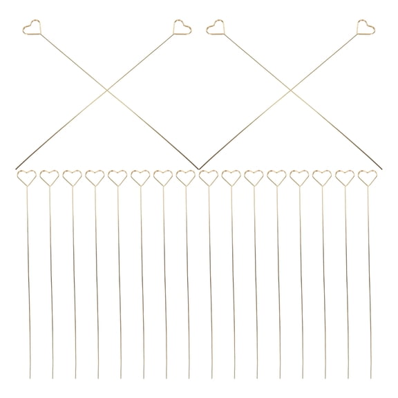 POPETPOP 40Pcs Iron Metal Flower Card Holder Sticks for Wedding Photo Memo Place Cards