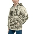 thumbnail image 2 of Kll Unisex Kids Boys Girls Hooded Pocket Pullover Hoodies-Vineyard Landscape, 2 of 9