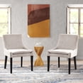 thumbnail image 6 of Colamy Mid Century Modern Beige Corduroy Accent Chairs Set of 2 Upholstered Dining Chair for Living Room, 6 of 7