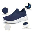 thumbnail image 3 of YHOON Mens Walking Shoes Non Slip Casual Shoes Lightweight Breathable Tennis Sneakers Navy Blue Size 7, 3 of 8